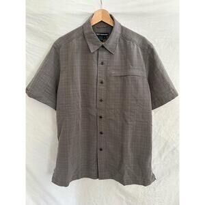 5.11 Tactical Series Mens Short Sleeve Shirt Gray Medium Button Snap Conceal